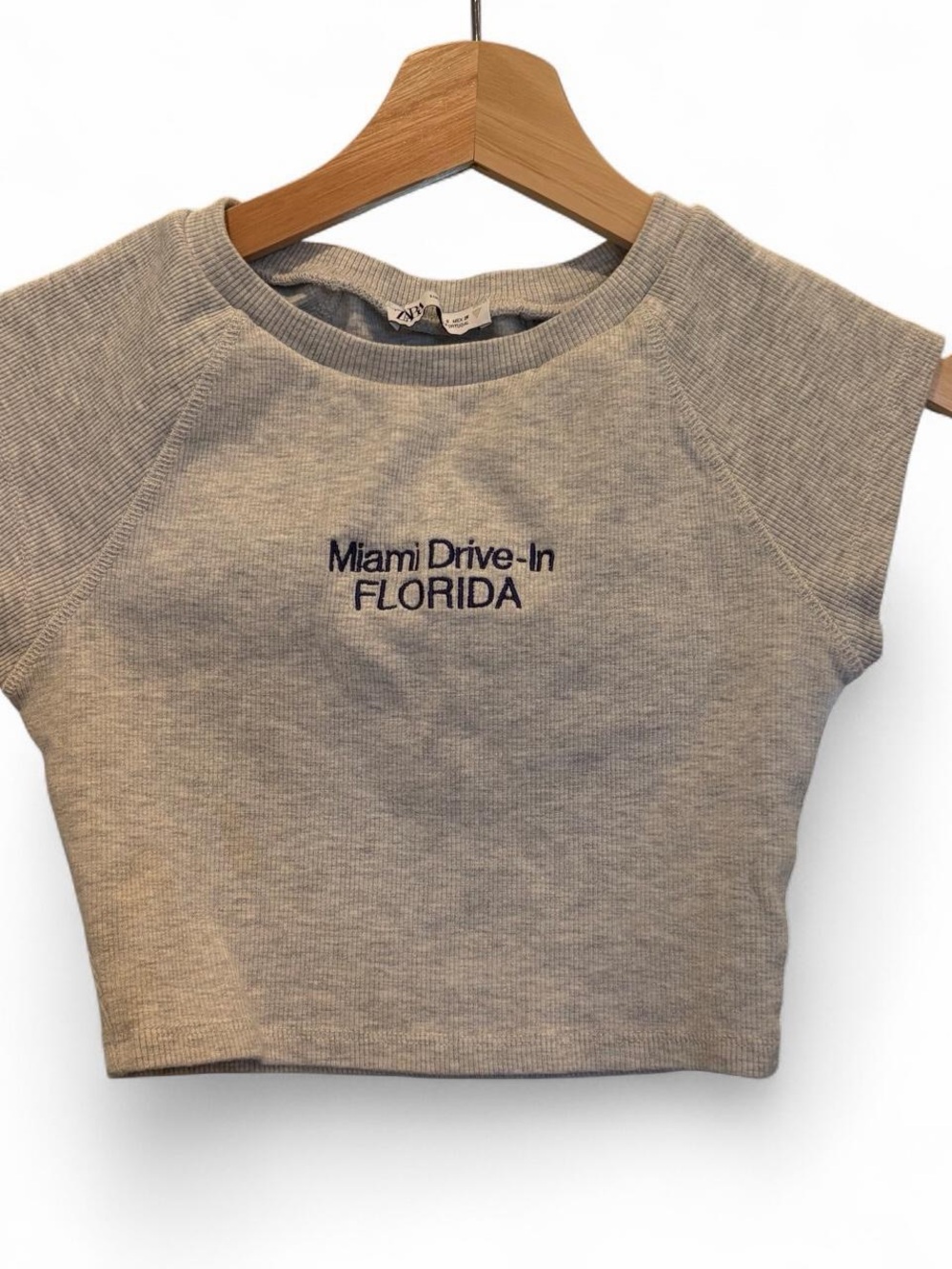 Zara 'Miami Drive-In FLORIDA Crop Top Small - Picture 3 of 6